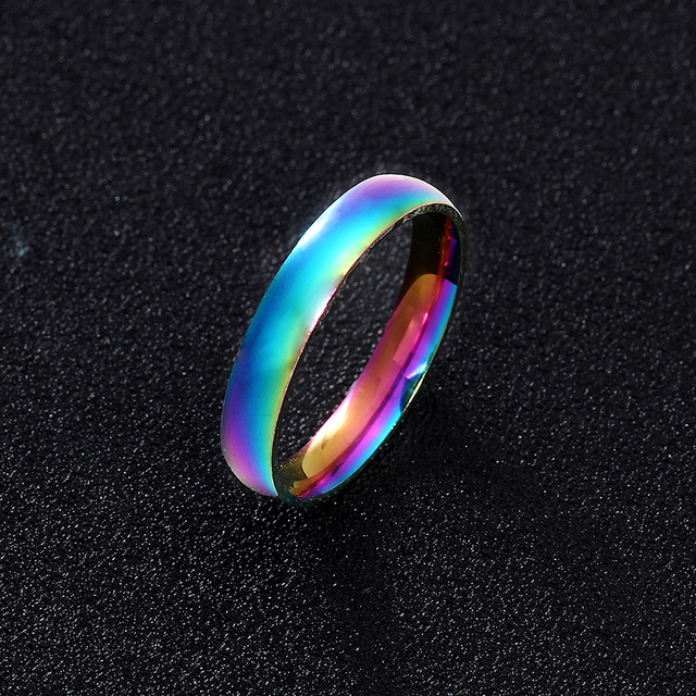 MANGOXY - para pierścieni obrączkowych dla miłośników tytanu. Stal nierdzewna, szerokość 2mm i 4mm - Wianko - 5