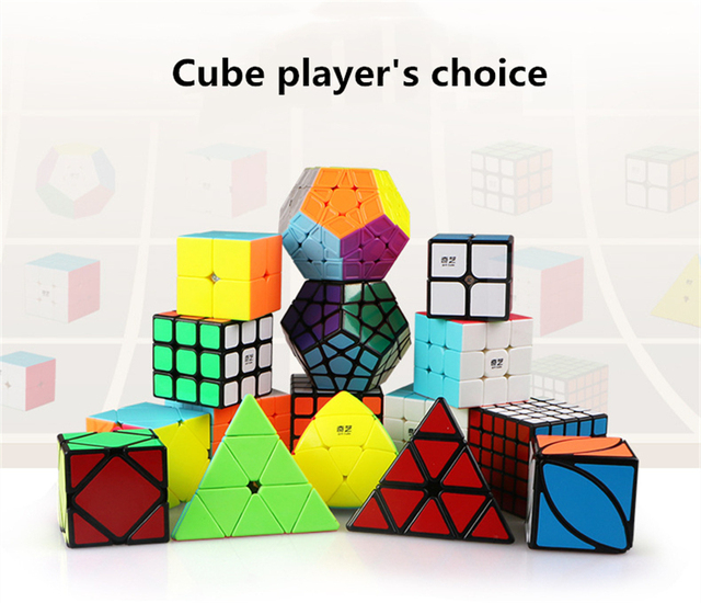 Luksusowy zestaw magicznych kostek QiYi 4 sztuki: 2x2, 3x3, 4x4, 5x5, piramida, Megaminx - kształcenie zawodowe i edukacyjne zabawki Cubo - Wianko - 9