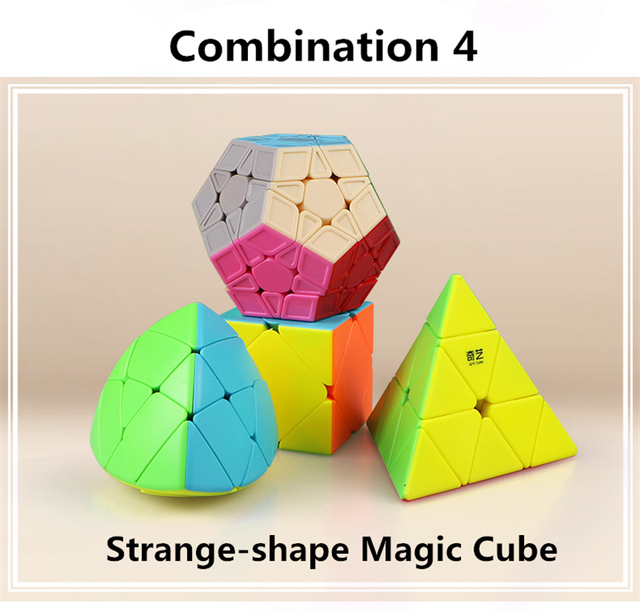 Luksusowy zestaw magicznych kostek QiYi 4 sztuki: 2x2, 3x3, 4x4, 5x5, piramida, Megaminx - kształcenie zawodowe i edukacyjne zabawki Cubo - Wianko - 13