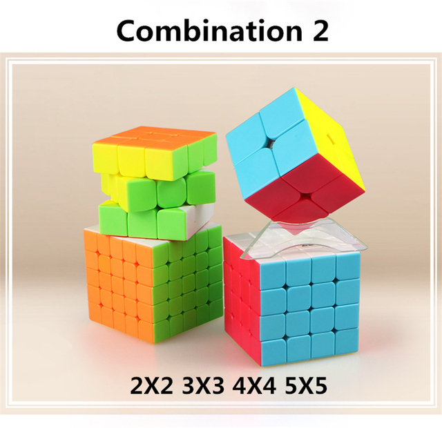 Luksusowy zestaw magicznych kostek QiYi 4 sztuki: 2x2, 3x3, 4x4, 5x5, piramida, Megaminx - kształcenie zawodowe i edukacyjne zabawki Cubo - Wianko - 11