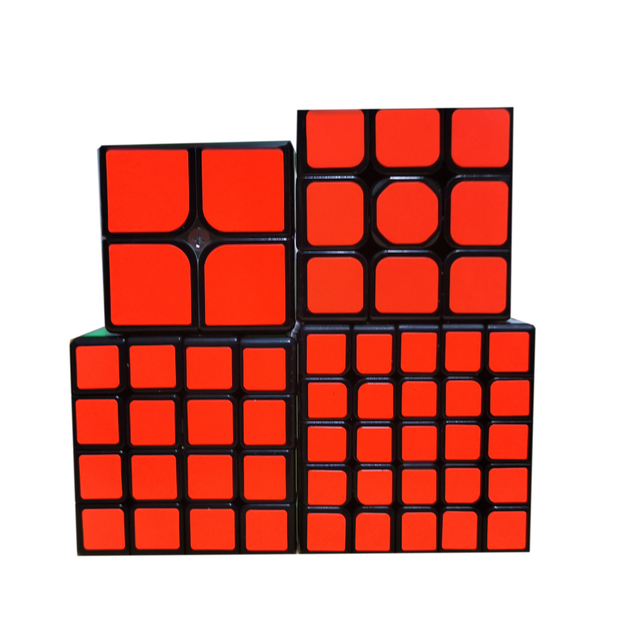 Luksusowy zestaw magicznych kostek QiYi 4 sztuki: 2x2, 3x3, 4x4, 5x5, piramida, Megaminx - kształcenie zawodowe i edukacyjne zabawki Cubo - Wianko - 3
