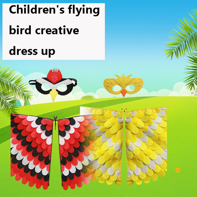 Dziecięce filcowe skrzydła zwierząt - motyl Halloween Party Cosplay maska kostium dekoracja DIY - Wianko - 4