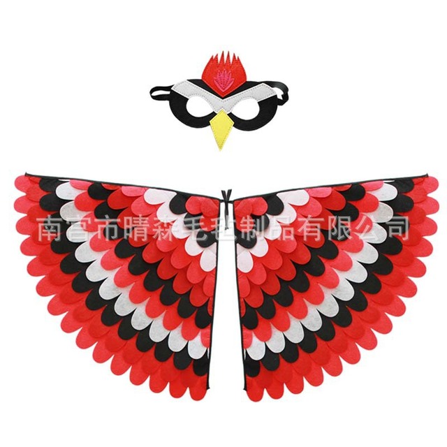 Dziecięce filcowe skrzydła zwierząt - motyl Halloween Party Cosplay maska kostium dekoracja DIY - Wianko - 19