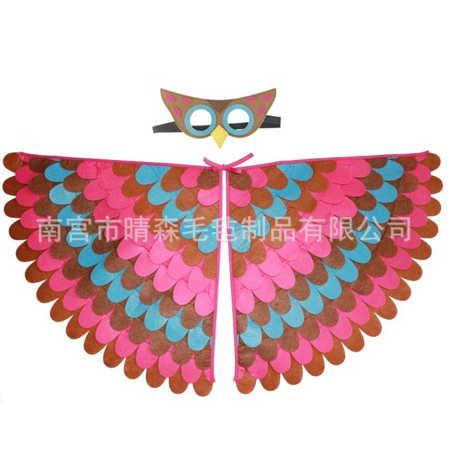 Dziecięce filcowe skrzydła zwierząt - motyl Halloween Party Cosplay maska kostium dekoracja DIY - Wianko - 17