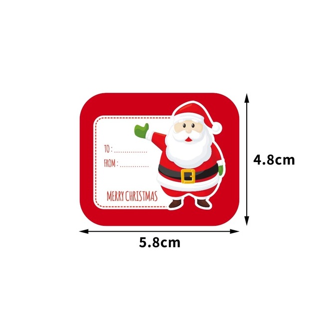 Naklejki świąteczne prostokątne 4.8*5.8CM (28-100 sztuk) do opakowań i prezentów - Wianko - 2