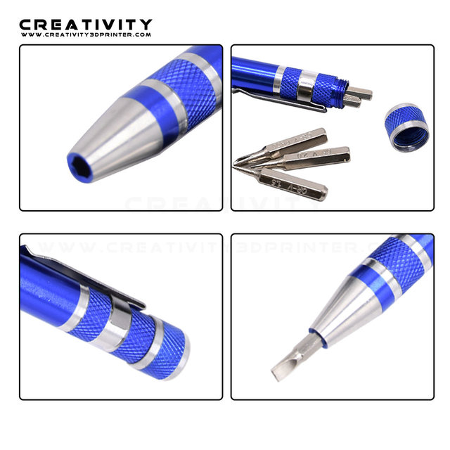 Zestaw narzędzi do naprawy telefonu komórkowego Precision Pen Mini, 8 w 1, aluminium, narzędzia ręczne, majsterkowanie - Wianko - 6