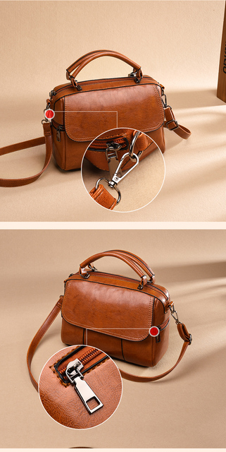 Nowa wysokiej jakości skórzana torebka na ramię dla kobiet w stylu vintage luksusowa torba crossbody - Wianko - 8