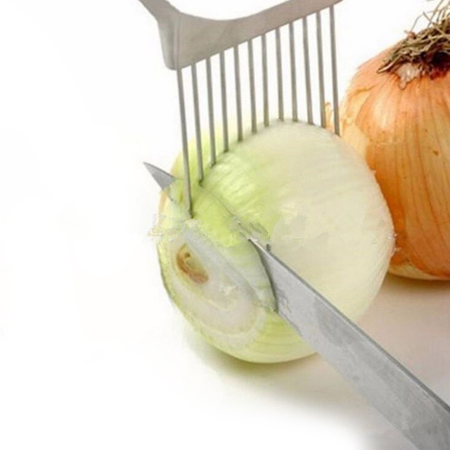 Krajalnica do cebuli i warzyw z bezpiecznym widelcem do krojenia - 1PC - Wianko - 5