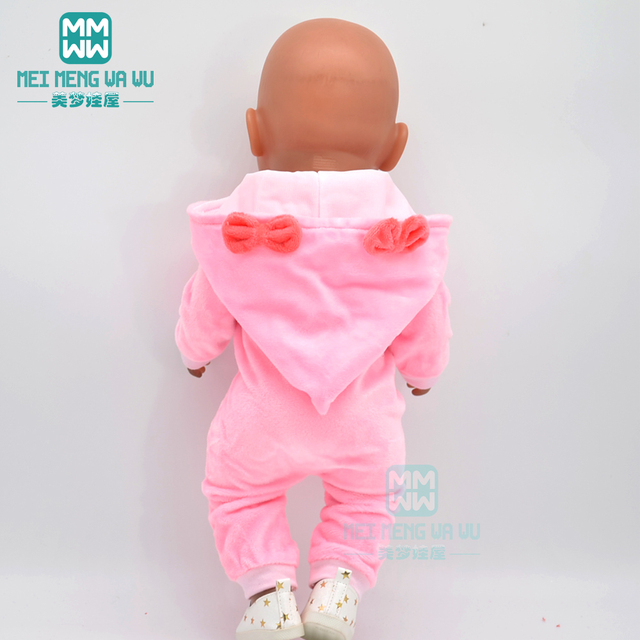 Ubranka dla lalki o długości 43cm, amerykańska lalka z kreskówki z dużymi oczy, pełzająca dla dzieci - Wianko - 8