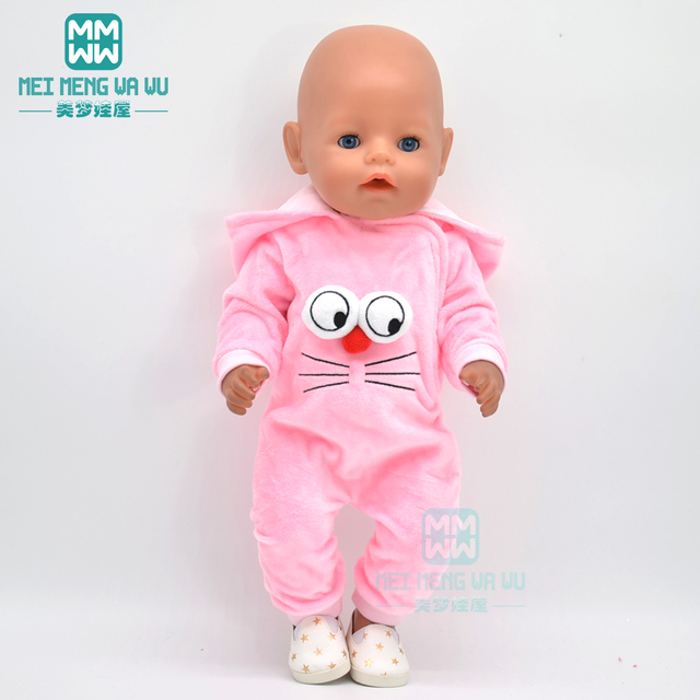 Ubranka dla lalki o długości 43cm, amerykańska lalka z kreskówki z dużymi oczy, pełzająca dla dzieci - Wianko - 7