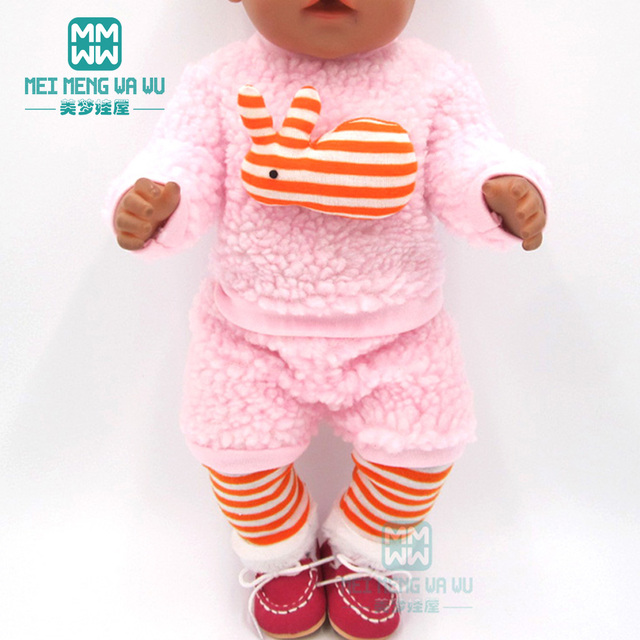 Ubranka dla lalki o długości 43cm, amerykańska lalka z kreskówki z dużymi oczy, pełzająca dla dzieci - Wianko - 13
