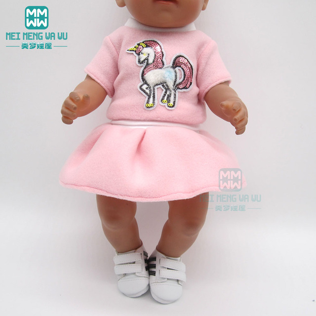 Ubranka dla lalki o długości 43cm, amerykańska lalka z kreskówki z dużymi oczy, pełzająca dla dzieci - Wianko - 11