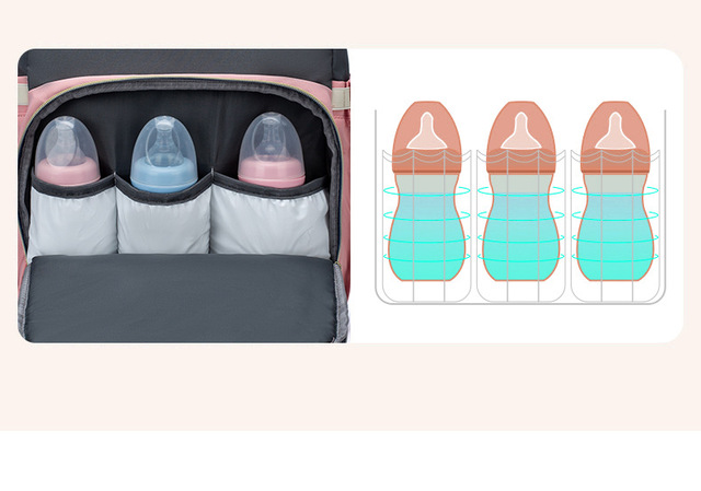 Torba na pieluchy dla mam z dużą pojemnością i organizacją będąca plecakiem dla niemowląt i idealna na wózek - torby podróżne dla mamy - Wianko - 11
