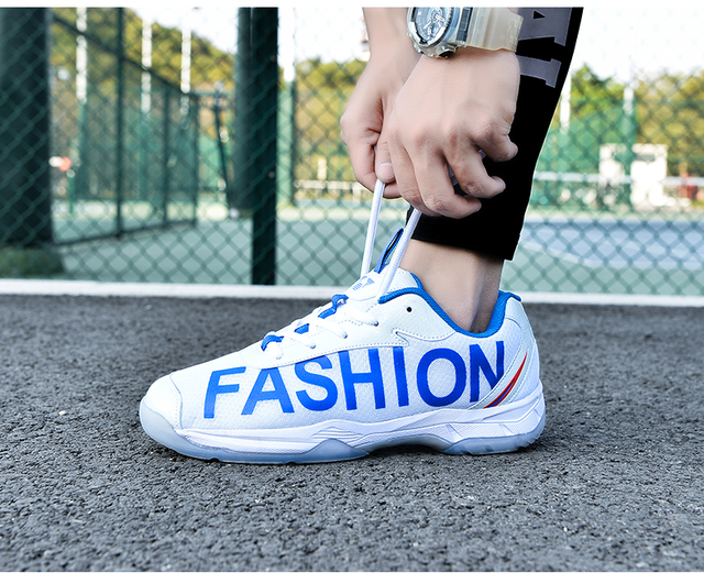 Profesjonalne buty do tenisa uniseks siatkarskie/badmintonowe - niebieskie, oddychające, sportowe trampki - Wianko - 18