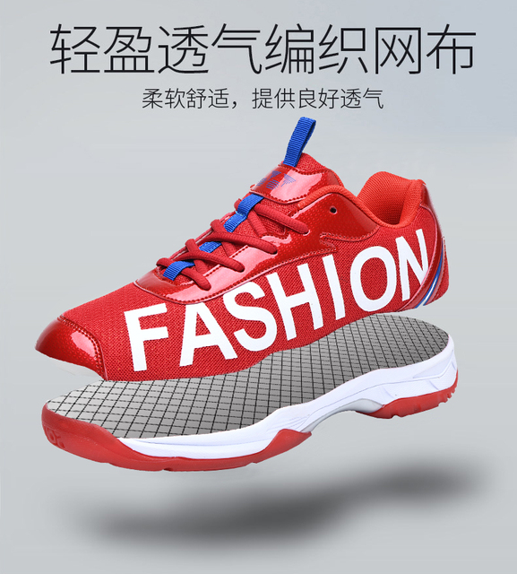 Profesjonalne buty do tenisa uniseks siatkarskie/badmintonowe - niebieskie, oddychające, sportowe trampki - Wianko - 4