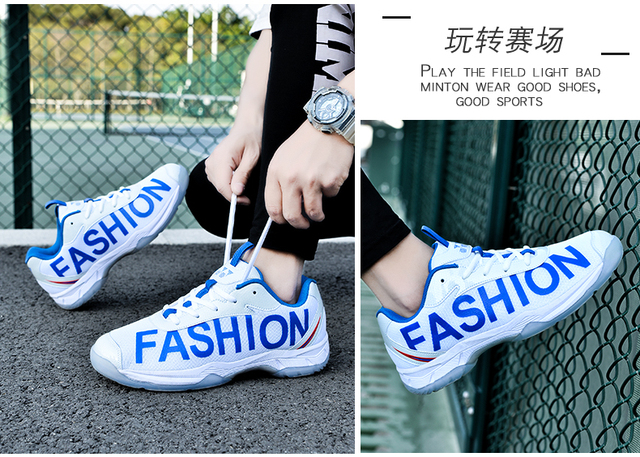 Profesjonalne buty do tenisa uniseks siatkarskie/badmintonowe - niebieskie, oddychające, sportowe trampki - Wianko - 15
