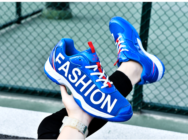 Profesjonalne buty do tenisa uniseks siatkarskie/badmintonowe - niebieskie, oddychające, sportowe trampki - Wianko - 21