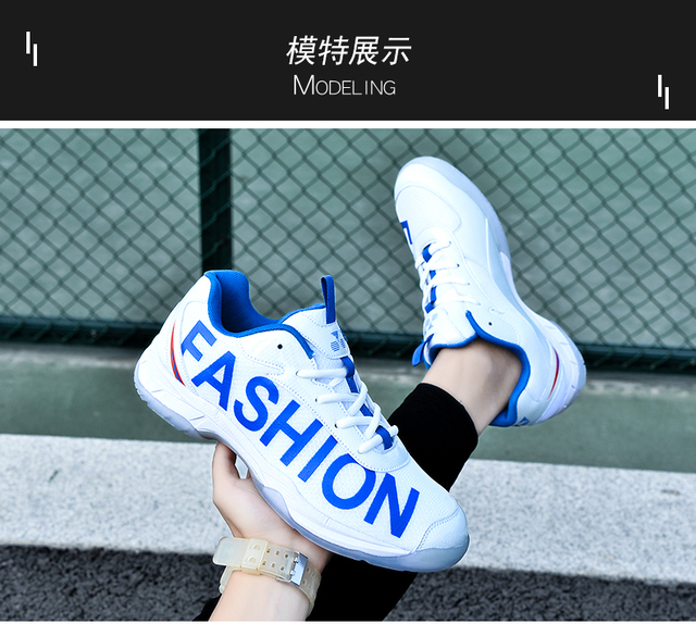 Profesjonalne buty do tenisa uniseks siatkarskie/badmintonowe - niebieskie, oddychające, sportowe trampki - Wianko - 14