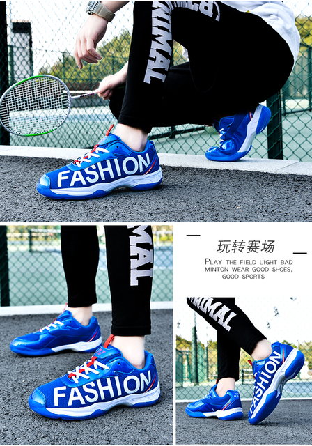 Profesjonalne buty do tenisa uniseks siatkarskie/badmintonowe - niebieskie, oddychające, sportowe trampki - Wianko - 20