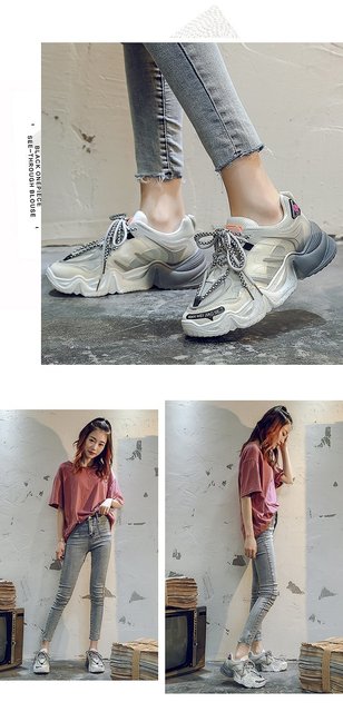 Nowy produkt do sklepu internetowego: Kobiece buty platformowe 2021 lato, wulkanizowane, różowe i pomarańczowe, dla casualowej mody, z płaską podeszwą i zwiększoną wysokością - Wianko - 19