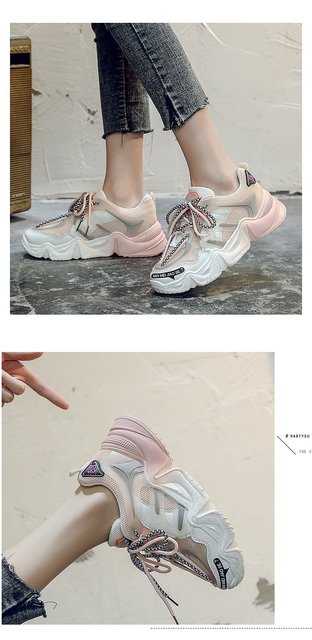 Nowy produkt do sklepu internetowego: Kobiece buty platformowe 2021 lato, wulkanizowane, różowe i pomarańczowe, dla casualowej mody, z płaską podeszwą i zwiększoną wysokością - Wianko - 26