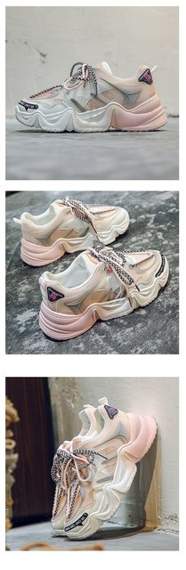 Nowy produkt do sklepu internetowego: Kobiece buty platformowe 2021 lato, wulkanizowane, różowe i pomarańczowe, dla casualowej mody, z płaską podeszwą i zwiększoną wysokością - Wianko - 30