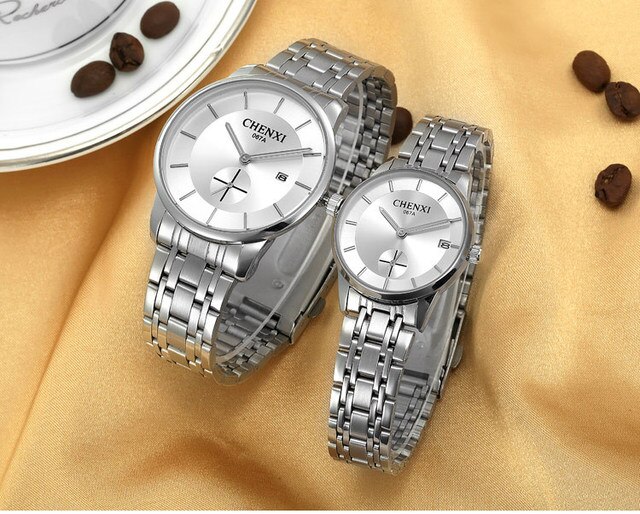 Męski zegarek marki CHENXI, kolor srebrny, stal nierdzewna, biznesowy styl, na co dzień - model 067A, kolekcja 2018 - Wianko - 9