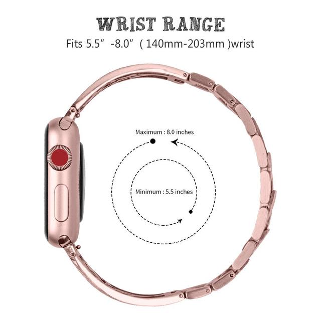 Damski pasek diamentowy ze stali nierdzewnej do Apple Watch serii iWatch 7 6 5 4 - Wianko - 14