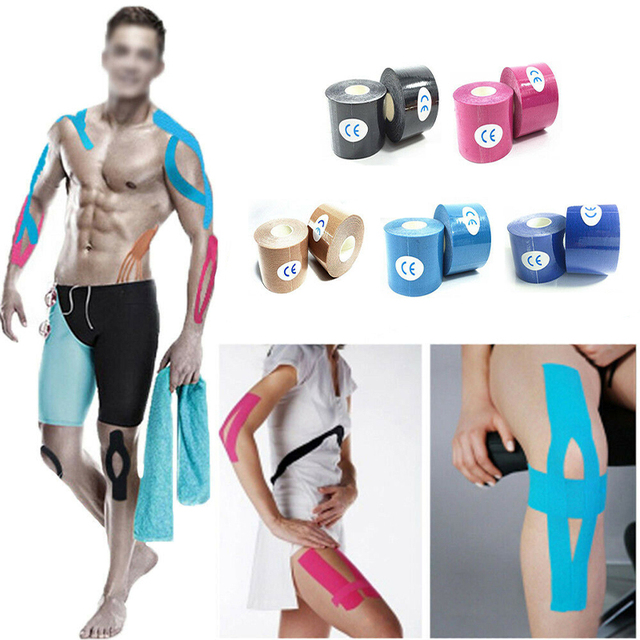 Taśma elastyczna do odzyskiwania sportowego oraz łagodzenia bólu mięśni - ochraniacz na kolana i bandaż fitness - Wianko - 7