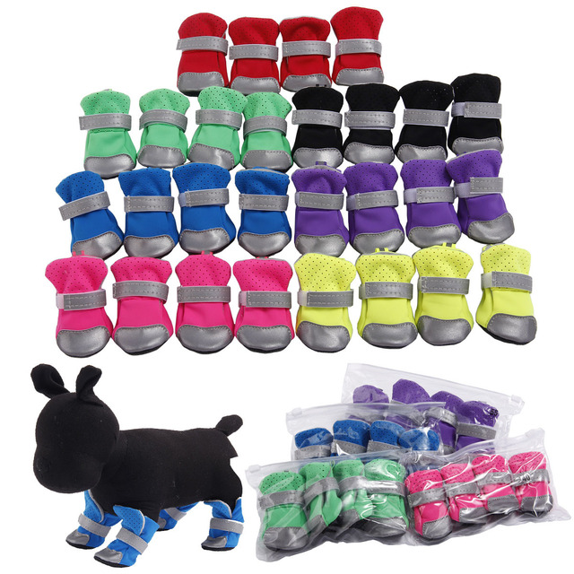 Odblaskowe antypoślizgowe buty dla psów - wodoodporne i oddychające, ochraniacz na łapy dla małych i średnich psów - Wianko - 1