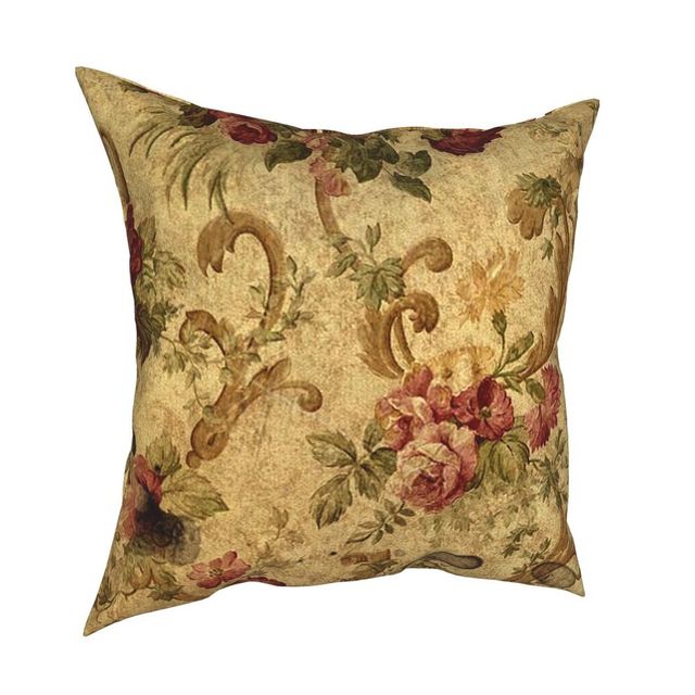 Elegancka poszewka na poduszkę w stylu vintage z gobelinem kwiatowym - 18 cali - Wianko - 2