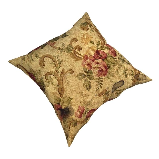 Elegancka poszewka na poduszkę w stylu vintage z gobelinem kwiatowym - 18 cali - Wianko - 3
