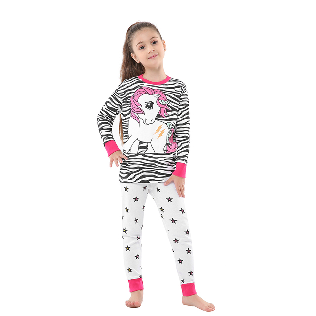 Dziecięcy zestaw piżam z bawełny, wygodny i stylowy: Koszulka z rakieta, spodnie - Wianko - 3