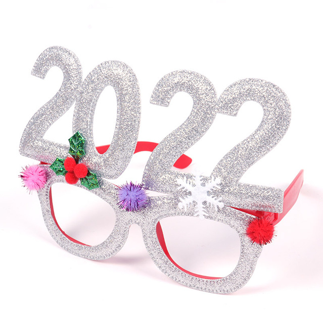 Świąteczne okulary 2022 z pałąkiem i rekwizytami fotograficznymi - dekoracje imprezowe DIY - Wianko - 6