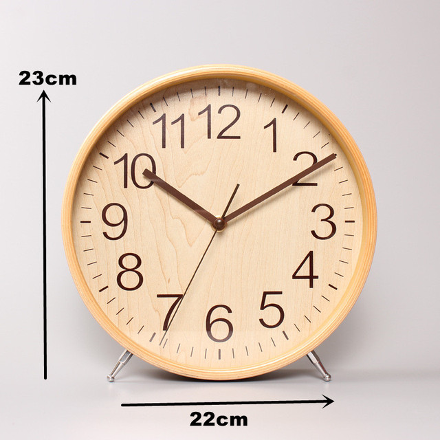 Duże biurko zegar z wahadłem w stylu minimalistycznym z litego drewna - Wianko - 6