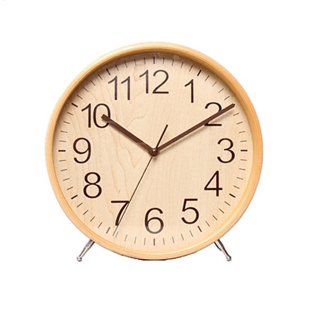 Duże biurko zegar z wahadłem w stylu minimalistycznym z litego drewna - Wianko - 7