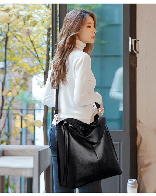 Elegancka torba damska na ramię z dużą pojemnością, wykonana z PU Leather - moda codzienna 2021 - Wianko - 4