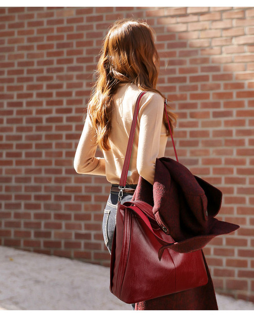 Elegancka torba damska na ramię z dużą pojemnością, wykonana z PU Leather - moda codzienna 2021 - Wianko - 6