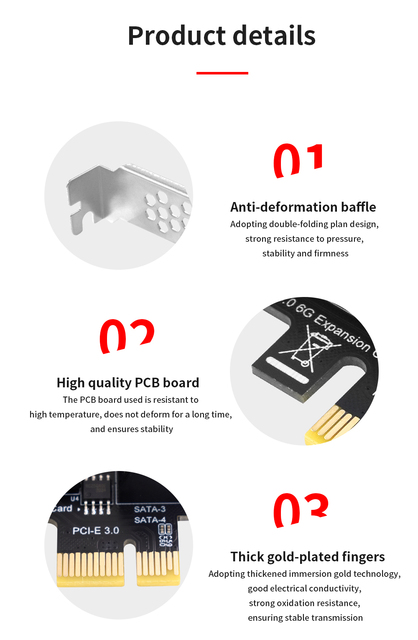 TISHRIC PCIE 1 do 7 gniazdo USB 3.0 PCI Express mnożnik wzmacniacz karty Riser PCIE 1X do 16X Riser 009S Adapter do bitcoinów górnictwoTytuł dopracowany:  Mnożnik USB 3.0 TISHRIC - Adapter PCIE 1 do 7, Riser 1X do 16X, do bitcoinów górnictwo - Wianko - 9