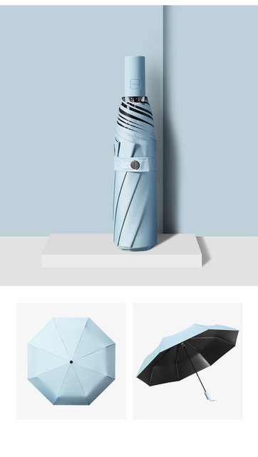 Słoneczny parasol Lady z 99% ochroną UV, wygodnym uchwytem i solidnym kolorem – idealny na plaży i deszcz - Wianko - 13