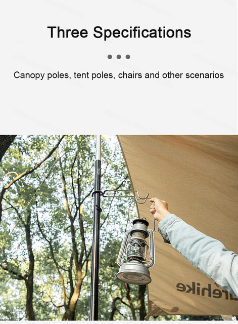 Naturehike – antypoślizgowy namiot baldachim z uchwytem na kubek wody i hakiem stalowym - Wianko - 3