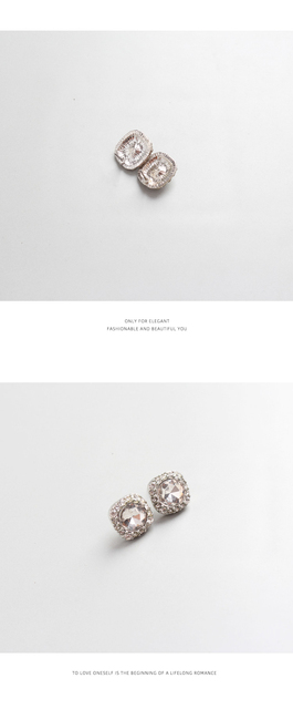 Teksturowane kryształowe owalne kolczyki cyrkon w kształcie ONEIRIC DIARY - dla kobiet, na randki - Wianko - 4