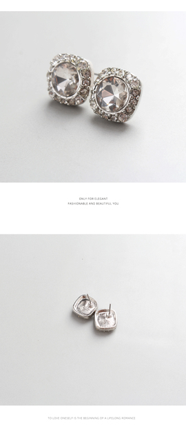 Teksturowane kryształowe owalne kolczyki cyrkon w kształcie ONEIRIC DIARY - dla kobiet, na randki - Wianko - 5