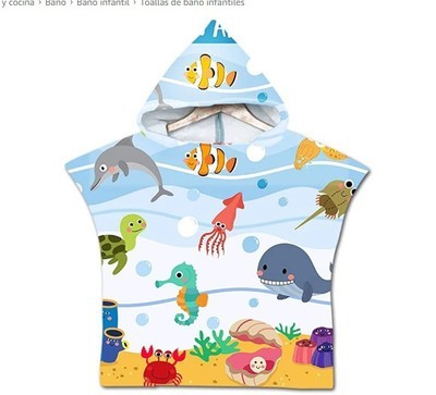 Dinozaur plaża Poncho ręcznik z kapturem dla dzieci - Wianko - 19