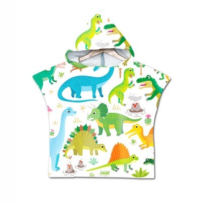 Dinozaur plaża Poncho ręcznik z kapturem dla dzieci - Wianko - 16