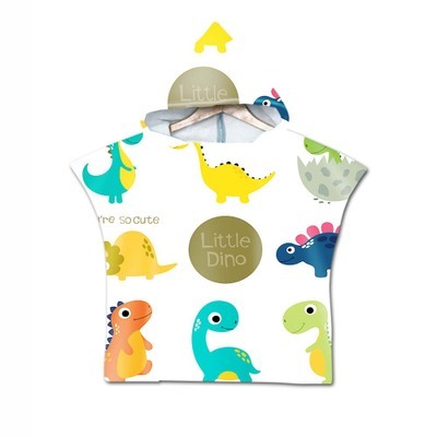 Dinozaur plaża Poncho ręcznik z kapturem dla dzieci - Wianko - 6