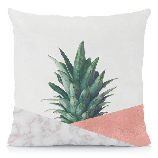 Poszewka na poduszkę z geometrycznym wzorem - XUNYU Nordic Tropic, ananas, poliester, dekoracyjna - Wianko - 7