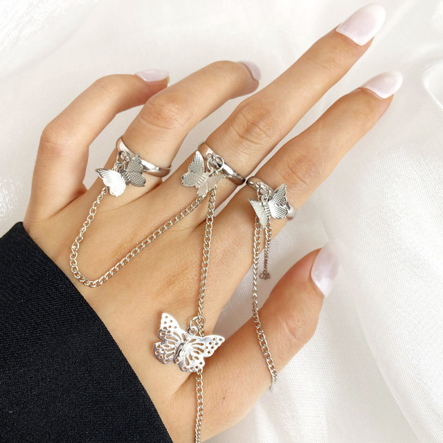 Nowoczesny pierścionek dla kobiet w stylu punk z otwartym pierścieniem na palec wskazujący - Wianko - 12