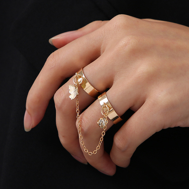 Nowoczesny pierścionek dla kobiet w stylu punk z otwartym pierścieniem na palec wskazujący - Wianko - 6