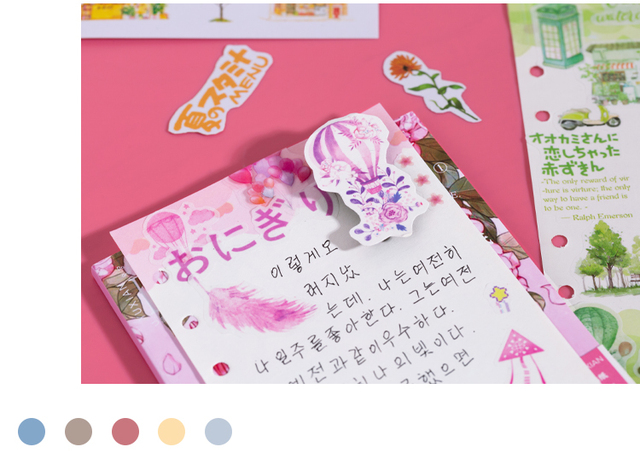 Duża, śliczna książka na naklejki papier Washi do DIY, scrapbookingu i dekoracji, 30 arkuszy - Wianko - 13